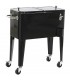 MUEBLE NEVERA PORTATIL ACERO NEGRA MDMHOGAR