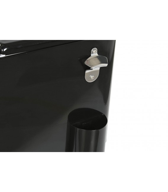 MUEBLE NEVERA PORTATIL ACERO NEGRA MDMHOGAR