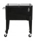 MUEBLE NEVERA PORTATIL ACERO NEGRA MDMHOGAR