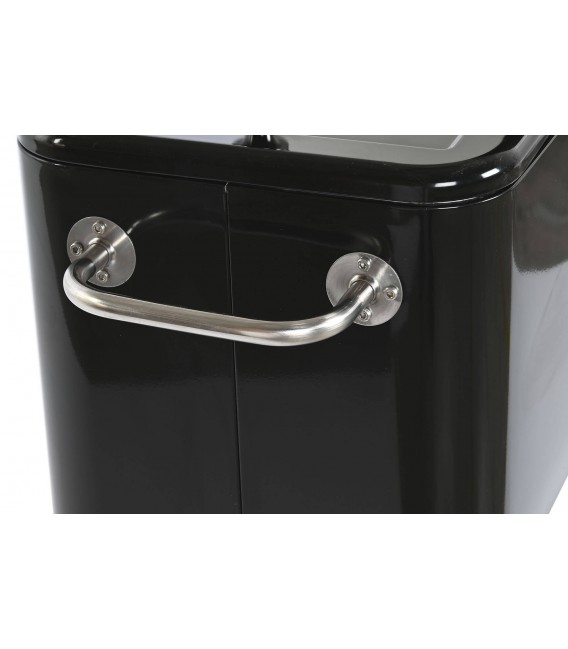MUEBLE NEVERA PORTATIL ACERO NEGRA MDMHOGAR