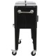MUEBLE NEVERA PORTATIL ACERO NEGRA MDMHOGAR
