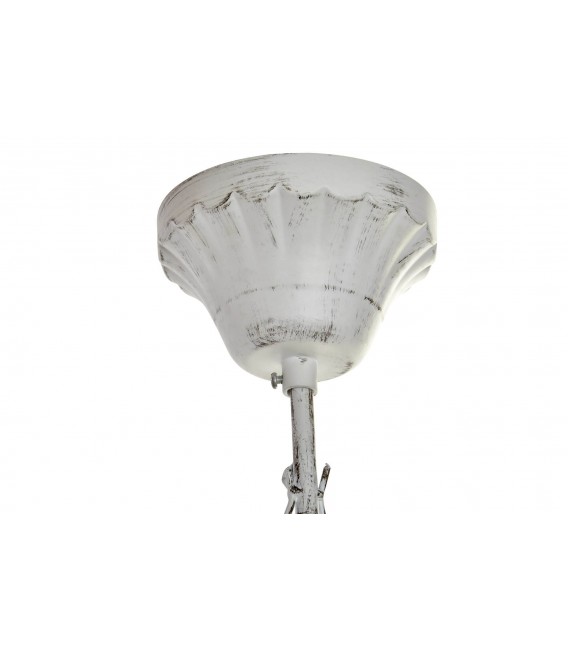 LAMPARA DE TECHO METAL BLANCO ROZADO 12 LUCES ARAÑA MDMHOGAR