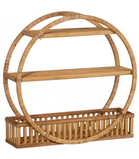ESTANTERIA PARED REDONDA BAMBU NATURAL MDMHOGAR