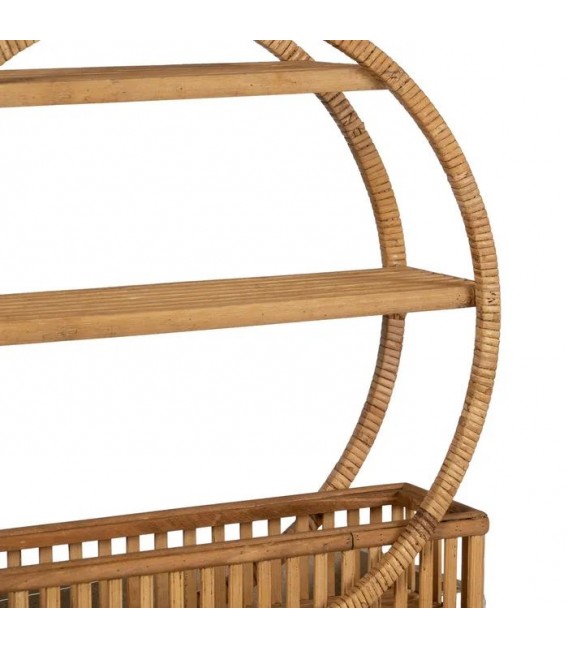 ESTANTERIA PARED REDONDA BAMBU NATURAL MDMHOGAR