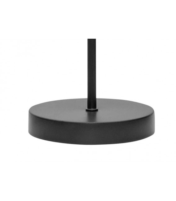 LAMPARA DE SOBREMESA TEXTIL GRIS Y MARRON METAL NEGRO MDMHOGAR