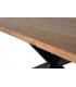 MESA DE COMEDOR GRANDE MADERA ACACIA METAL NEGRO MDMHOGAR