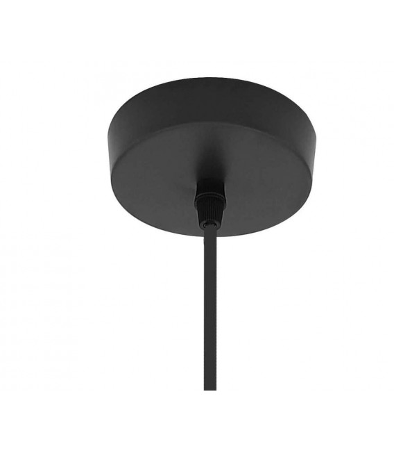 LAMPARA DE TECHO TEXTIL GRIS Y MARRON METAL NEGRO MDMHOGAR