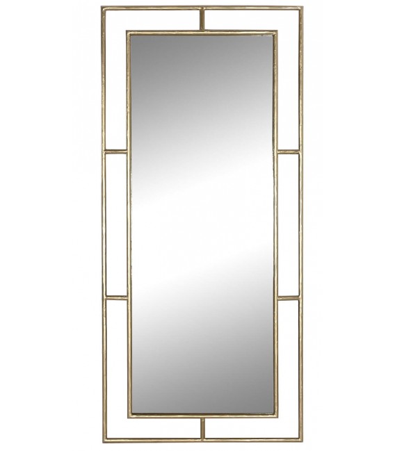 ESPEJO VESTIDOR RECTANGULAR METAL DORADO MDMHOGAR