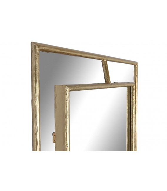 ESPEJO VESTIDOR RECTANGULAR METAL DORADO MDMHOGAR