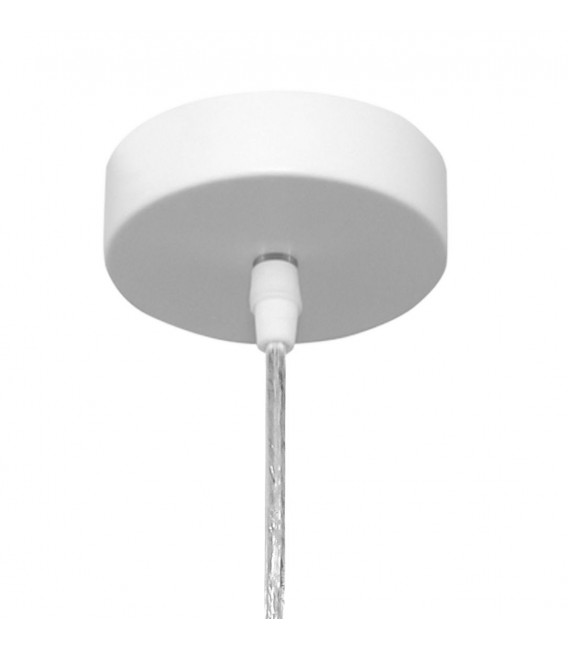 LAMPARA DE TECHO METAL ORO TEXTIL BLANCO Y ORO MDMHOGAR