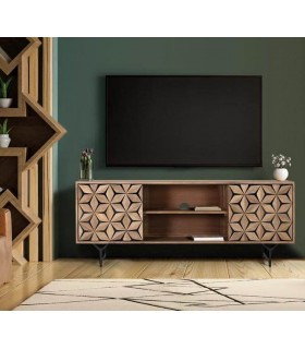 MUEBLE DE TV MADERA DE MANGO Y METAL MDMHOGAR