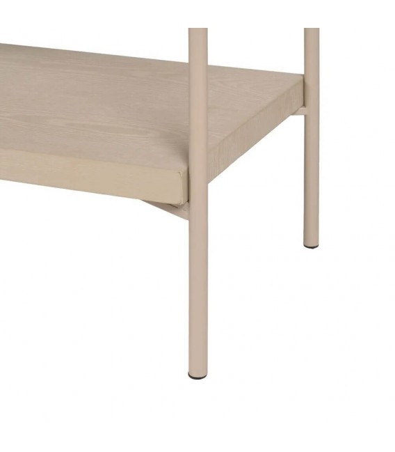 ARMARIO BAR 2 PUERTAS MADERA NATURAL Y METAL CREMA MDMHOGAR