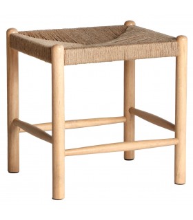 TABURETE MYDGAL MADERA NATURAL Y CUERDA MDMHOGAR