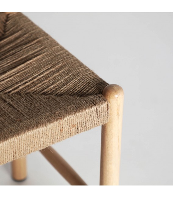 TABURETE MYDGAL MADERA NATURAL Y CUERDA MDMHOGAR