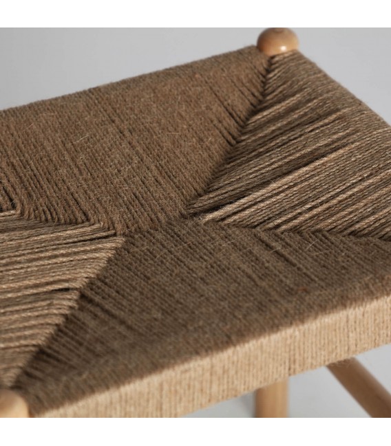 TABURETE MYDGAL MADERA NATURAL Y CUERDA MDMHOGAR