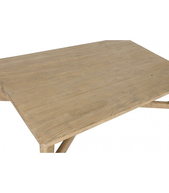 MESA DE CENTRO RECTANGULAR GRANDE MADERA OLMO MACIZO