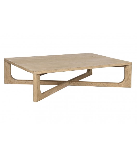 MESA DE CENTRO RECTANGULAR GRANDE MADERA OLMO MACIZO