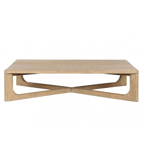 MESA DE CENTRO RECTANGULAR GRANDE MADERA OLMO MACIZO