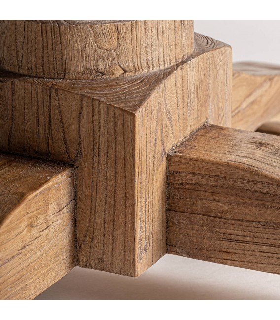 MESA DE COMEDOR SONVIGO MADERA OLMO RECICLADA EXTENSIBLE