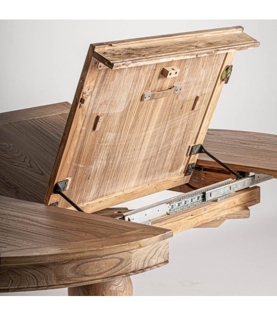 MESA DE COMEDOR SONVIGO MADERA OLMO RECICLADA EXTENSIBLE
