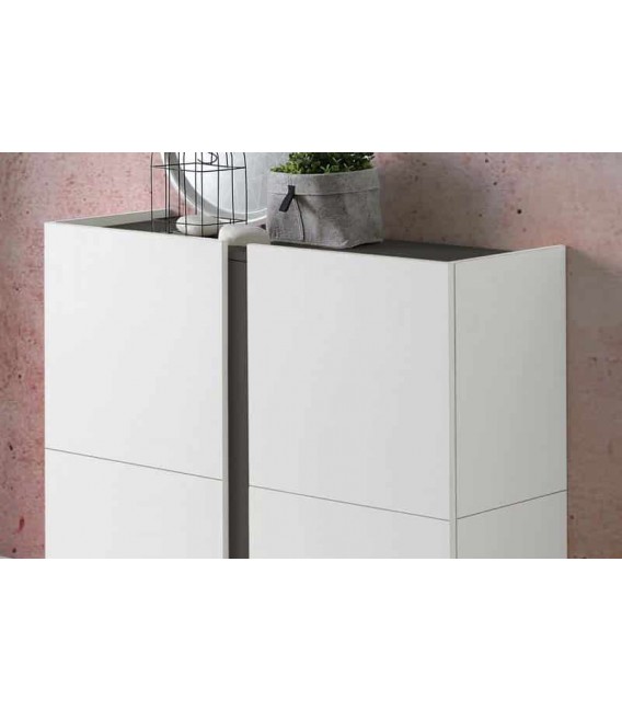 ZAPATERO 95 X 35 X 90 MOLEA BAJO BLANCO Y GRAFITO MDMHOGAR