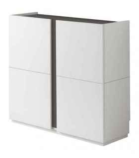 ZAPATERO 95 X 35 X 90 MOLEA BAJO BLANCO Y GRAFITO MDMHOGAR