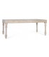 MESA DE COMEDOR RECTANGULAR GRANDE MADERA BLANCA TALLADA Y CRISTAL