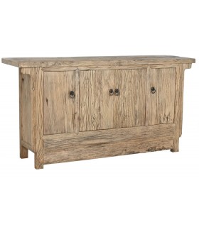 APARADOR 177 X 46 X 90 SERO MADERA OLMO MACIZO METAL NEGRO MDMHOGAR