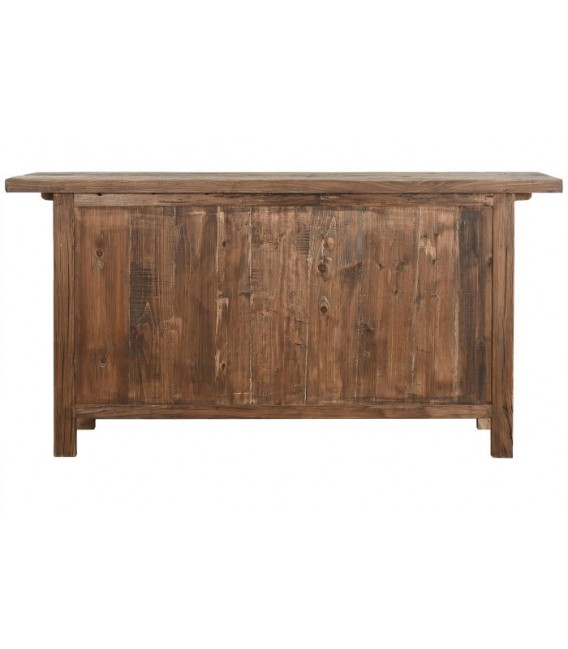 APARADOR 177 X 46 X 90 SERO MADERA OLMO MACIZO METAL NEGRO MDMHOGAR