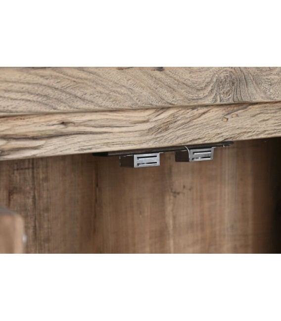 APARADOR 177 X 46 X 90 SERO MADERA OLMO MACIZO METAL NEGRO MDMHOGAR