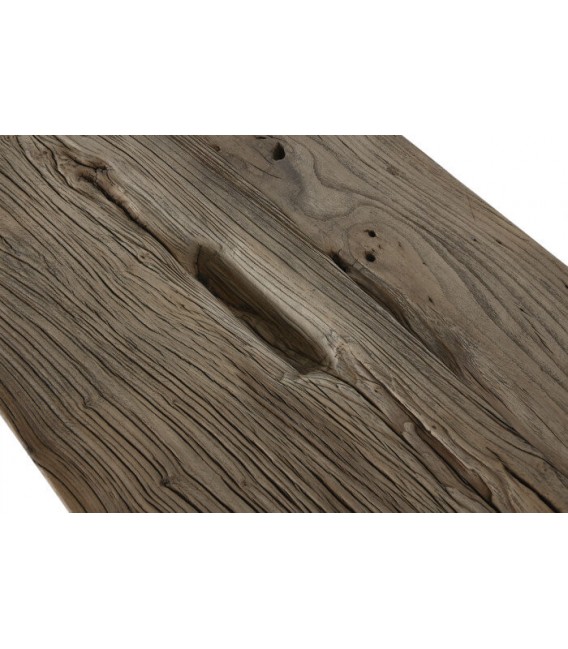 APARADOR 177 X 46 X 90 SERO MADERA OLMO MACIZO METAL NEGRO MDMHOGAR