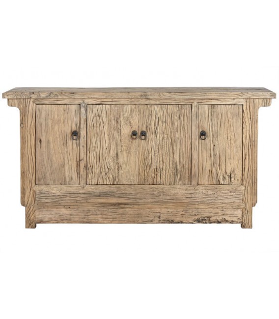 APARADOR 177 X 46 X 90 SERO MADERA OLMO MACIZO METAL NEGRO MDMHOGAR