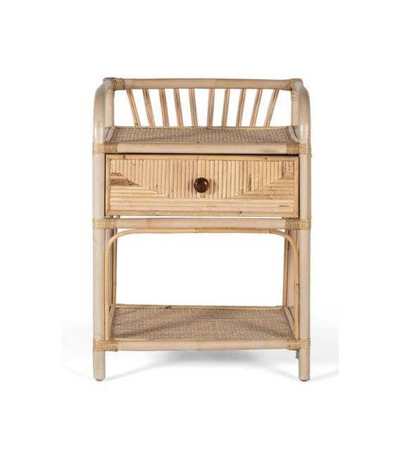 MESITA DE NOCHE 1 CAJON RATAN NATURAL MDMHOGAR