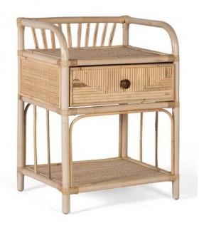 MESITA DE NOCHE 1 CAJON RATAN NATURAL MDMHOGAR