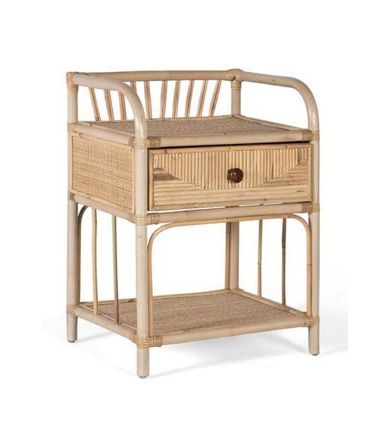 MESITA DE NOCHE 1 CAJON RATAN NATURAL MDMHOGAR