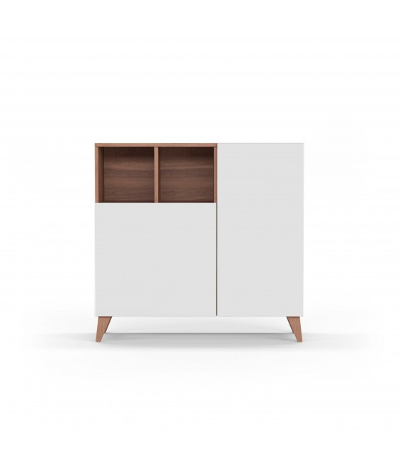 ZAPATERO MELAMINA BLANCA Y MARRON MDMHOGAR