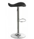 TABURETE BARRA ELEVABLE GIRATORIO QUINO METAL CROMADO POLIPIEL NEGRA