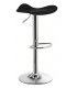 TABURETE BARRA ELEVABLE GIRATORIO QUINO METAL CROMADO POLIPIEL NEGRA