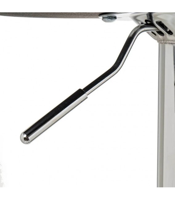 TABURETE BARRA ELEVABLE GIRATORIO QUINO METAL CROMADO POLIPIEL NEGRA