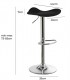 TABURETE BARRA ELEVABLE GIRATORIO QUINO METAL CROMADO POLIPIEL NEGRA