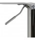 TABURETE BARRA ELEVABLE Y GIRATORIO METAL CROMADO POLIPIEL BLANCA