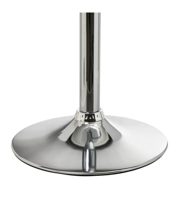 TABURETE BARRA ELEVABLE Y GIRATORIO METAL CROMADO POLIPIEL BLANCA