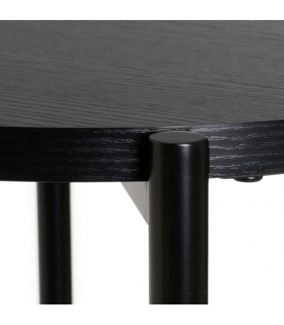 CONSOLA DE ENTRADA GRANDE MADERA DM Y METAL NEGRO MDMHOGAR