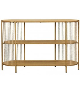 CONSOLA 124 X 42 X 80 CRAIG MADERA DM METAL IMITACION ROBLE