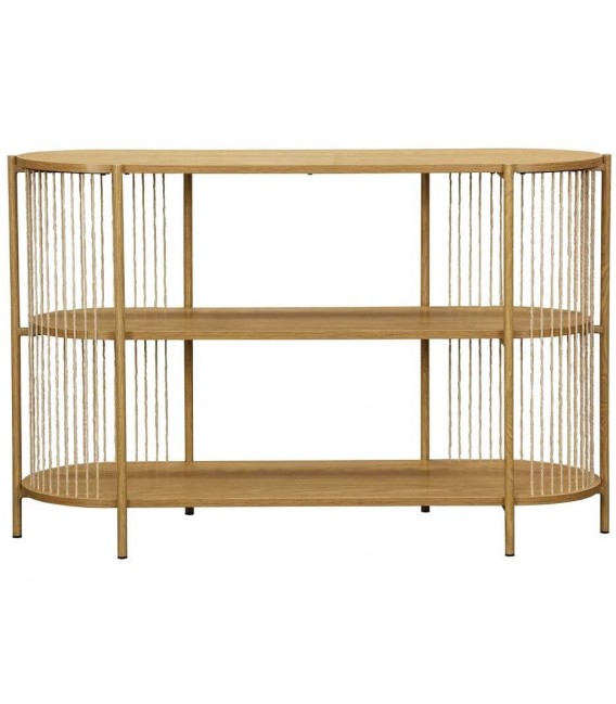 CONSOLA 124 X 42 X 80 CRAIG MADERA DM METAL IMITACION ROBLE