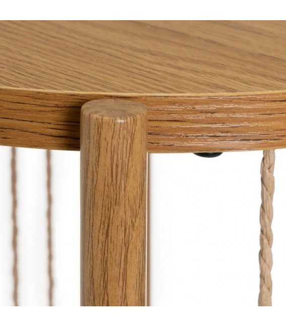 CONSOLA GRANDE MADERA DM METAL IMITACION ROBLE MDMHOGAR