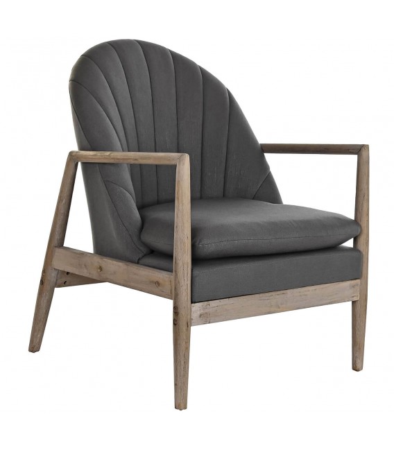 SILLON 69 X 68 X 89 MENSTER MADERA NATURAL TELA GRIS OSCURO