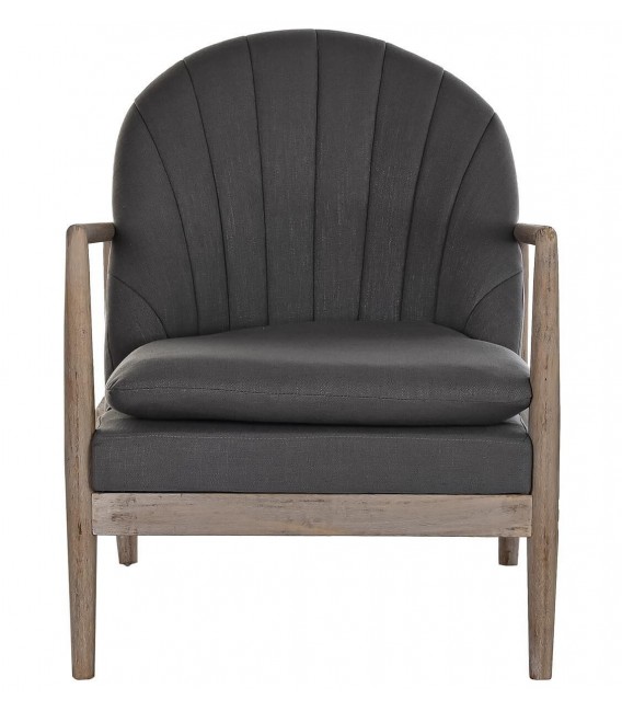 SILLON 69 X 68 X 89 MENSTER MADERA NATURAL TELA GRIS OSCURO