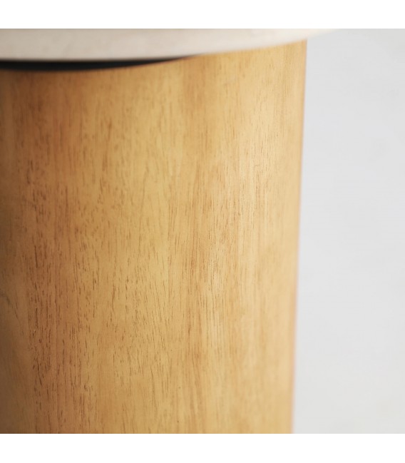 MESITA AUXILIAR MADERA HAYA NATURAL MARMOL MDMHOGAR