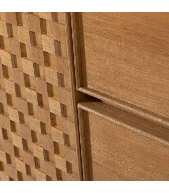 APARADOR MADERA DM FRESNO NATURAL METAL NEGRO MDMHOGAR